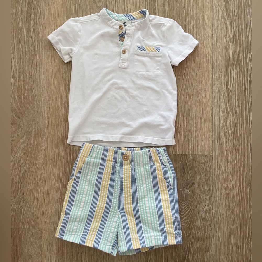Caribbean Joe White and Multicolor Kids Matching Set